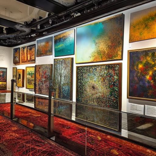 Fractal Splash Art Gallery in Hyperrealistic Style