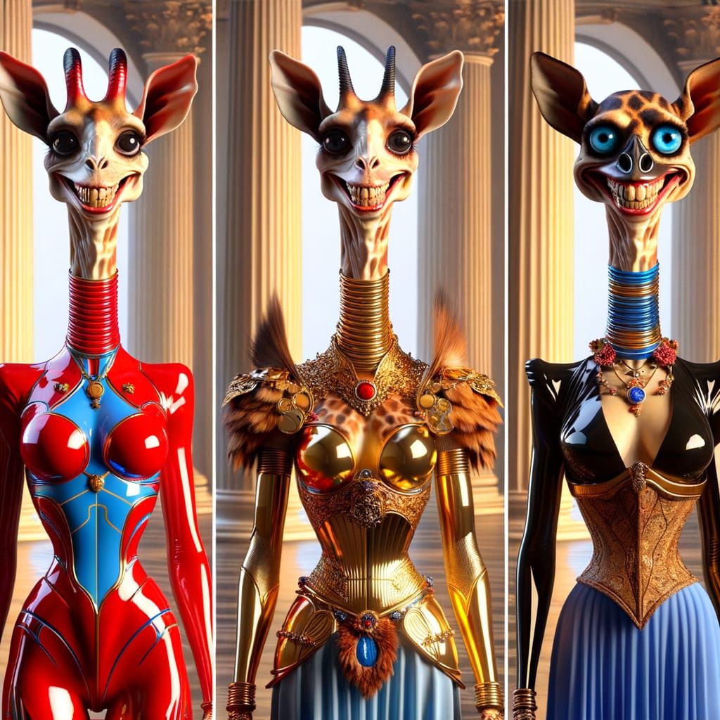 Grotesque Superhero Caricatures in Hyper-Realistic Style