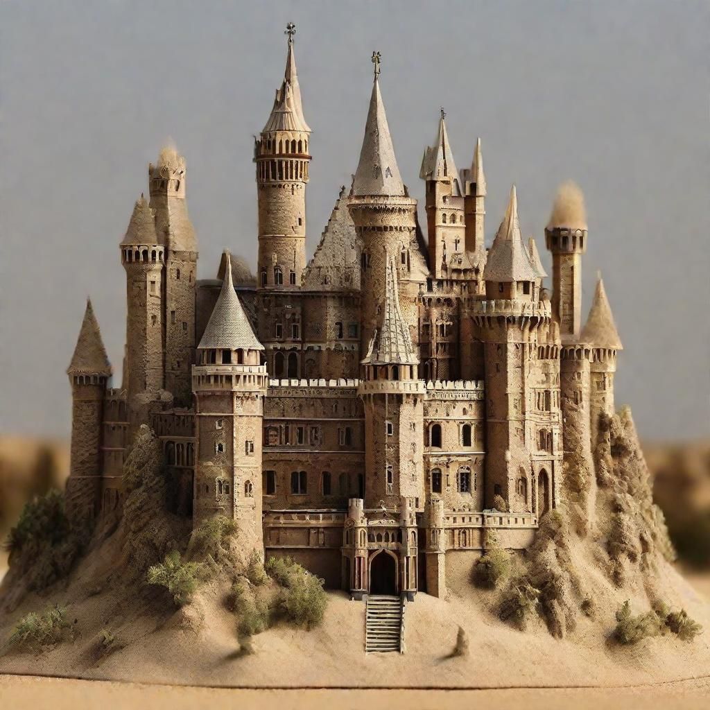 Sand Neuschwanstein Castle in Desert