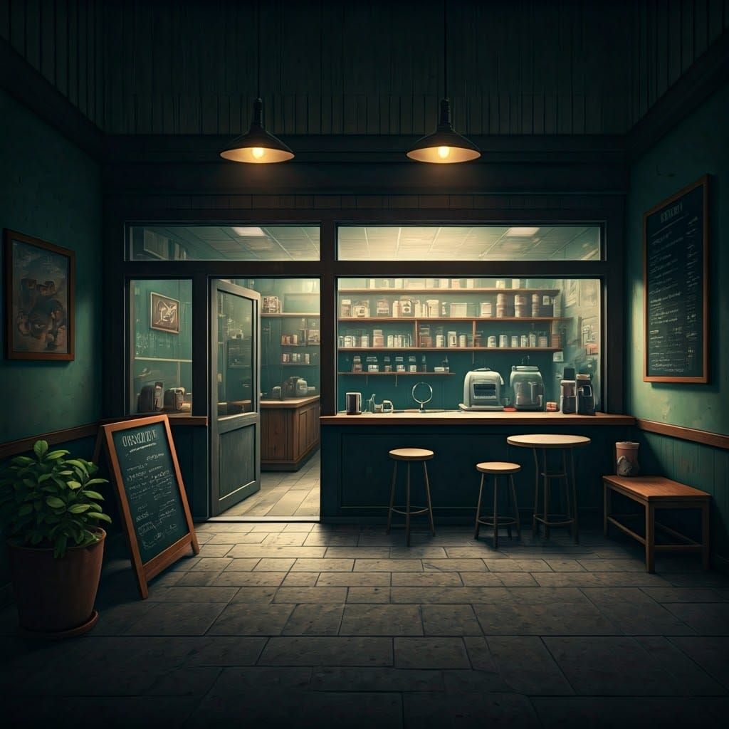 Fantastical Coffee Shop in Warm, Cozy Detail