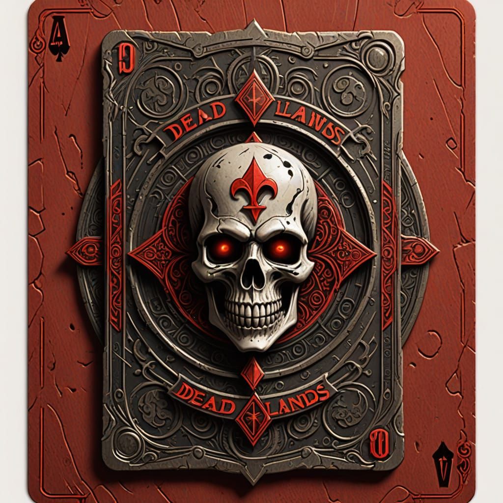 Deadlands Poker Card Back in Weird West Style