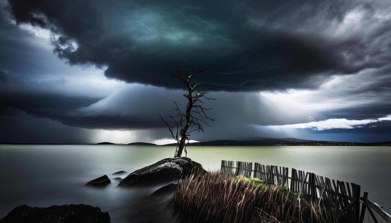 Tormented Landscape Reflects Emotional Trauma