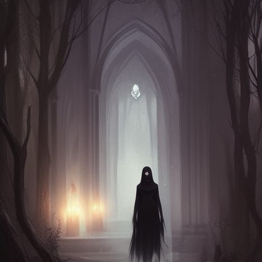 Sinister Ghost Princess in Medieval Style