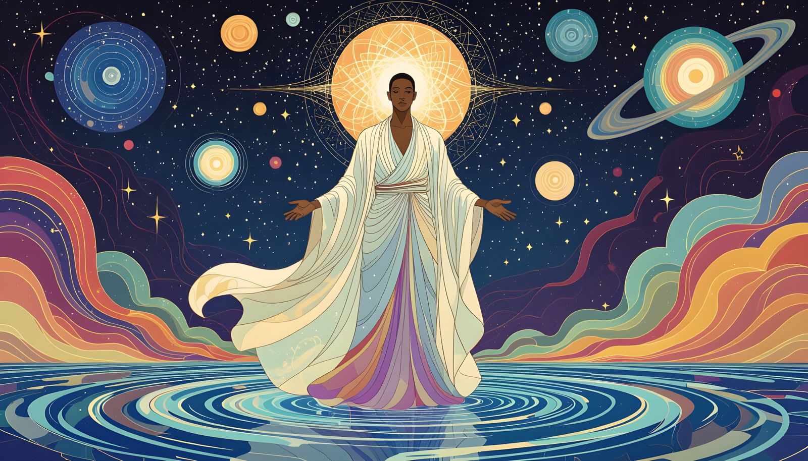 Sirian Being Incarnating on Earth in Rothko Style