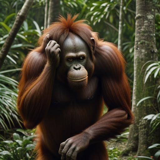 headbanging orangutan