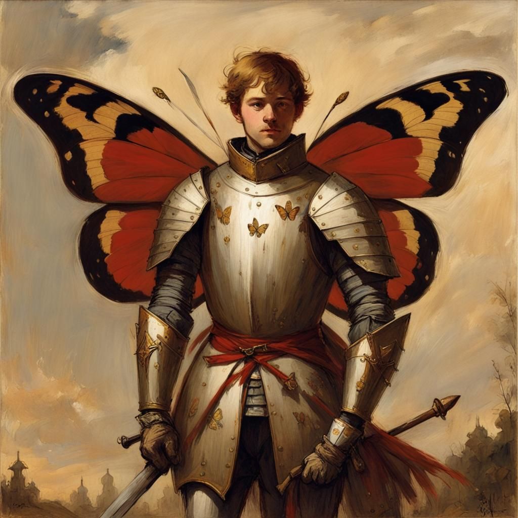 Butterfly Knight: Redwall Aesthetic, Storybook Illustration