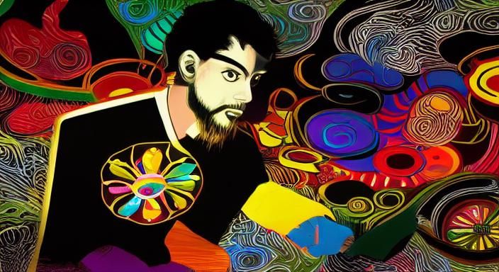 Kaleidoscopic Garden in Takashi Murakami Style