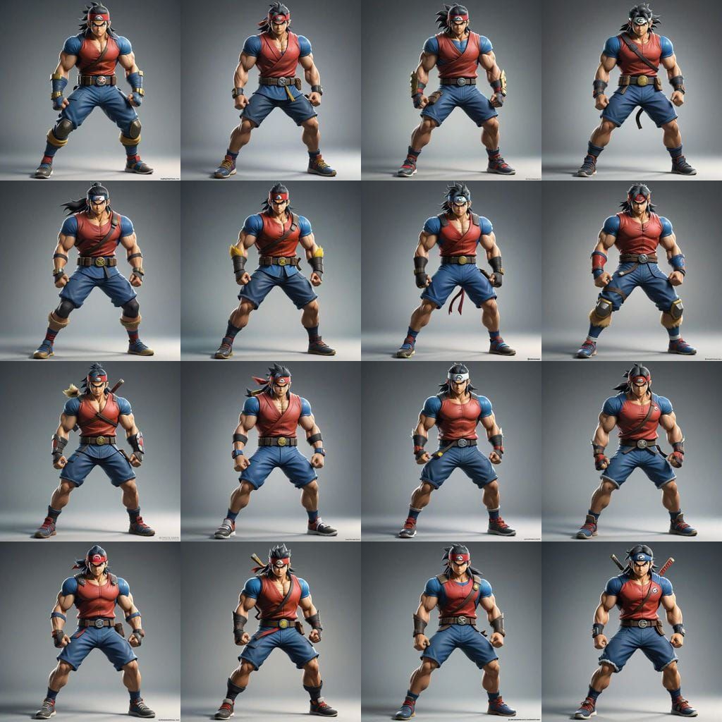 Muscled Ash Ketchum as Fantasy Concept Art God