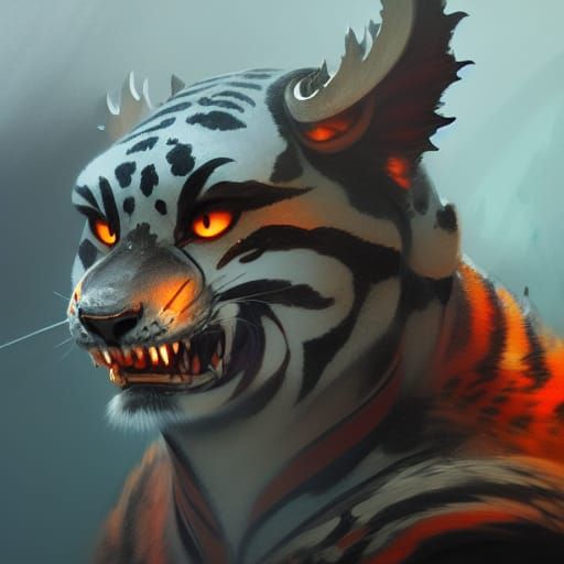 Tai Lung Concept Art in Orange and Teal