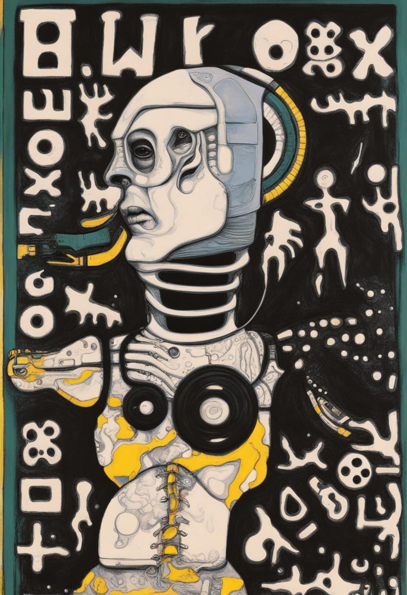 Hyperdetailed Biomechanical Pop Art in Giger Style