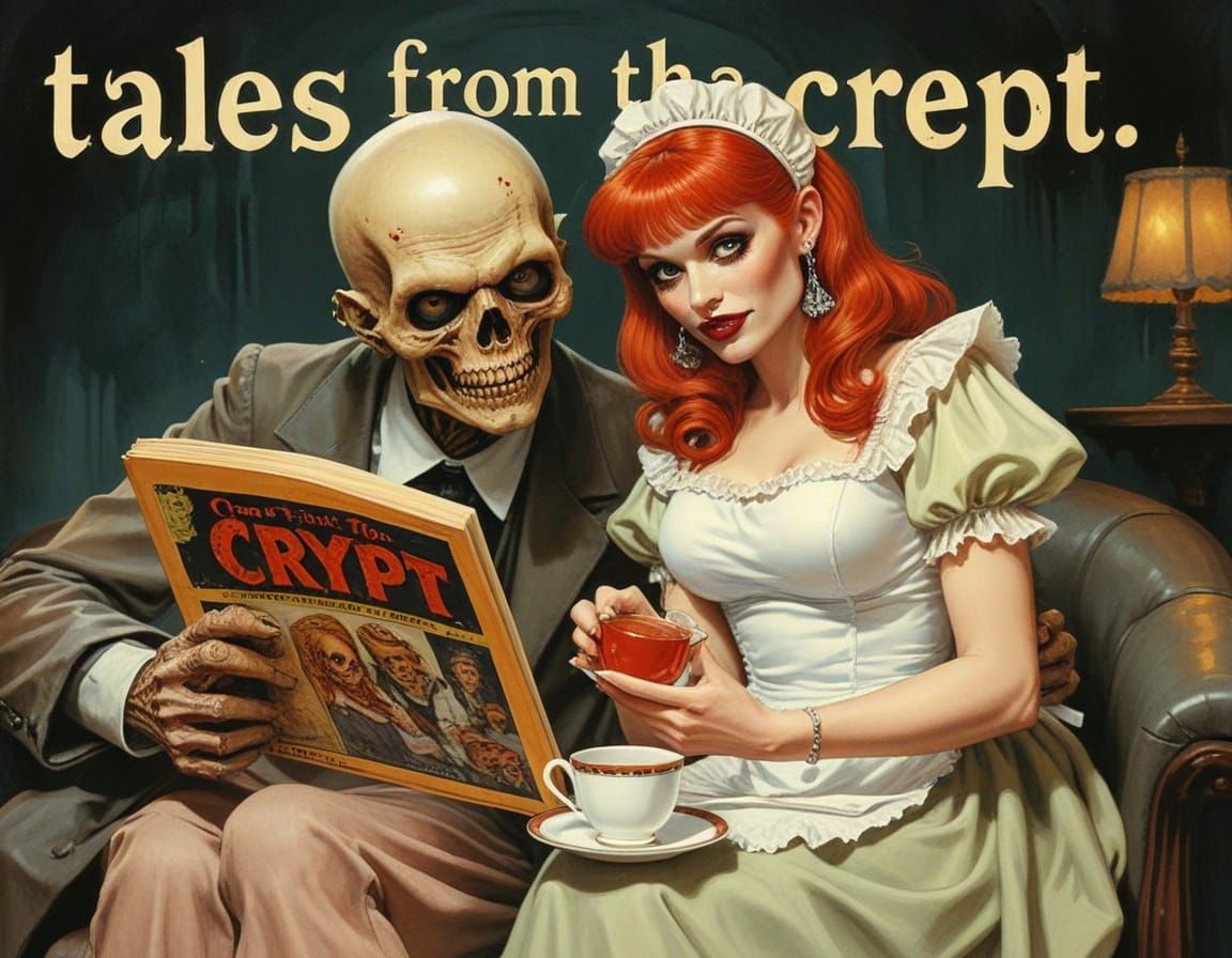 crypt keeper takes tea