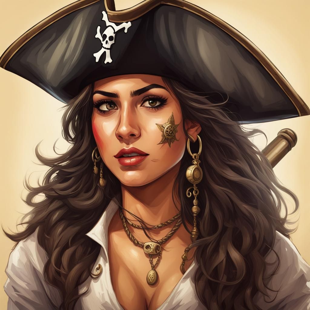 Latina Pirate Character Concept Art