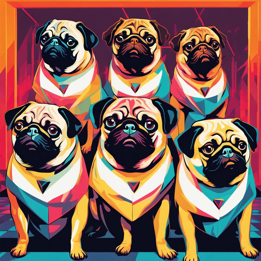 Pug Dogs Rave in Renaissance Style