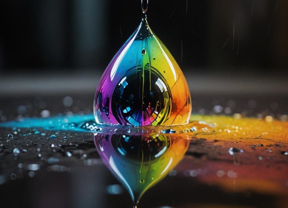 Rainbow in a drop