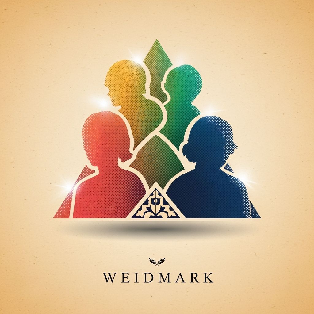 Triangular Composition with Halftone Shading and Duotone Pal...