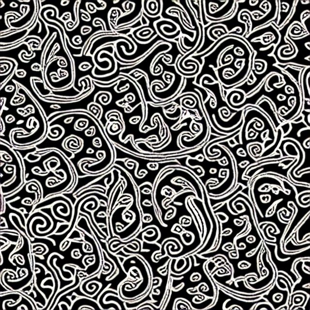 Black and White Paisley Bandana Pattern