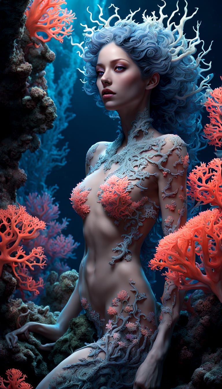 Ethereal Sea Goddess Unveiled in Surreal Beauty