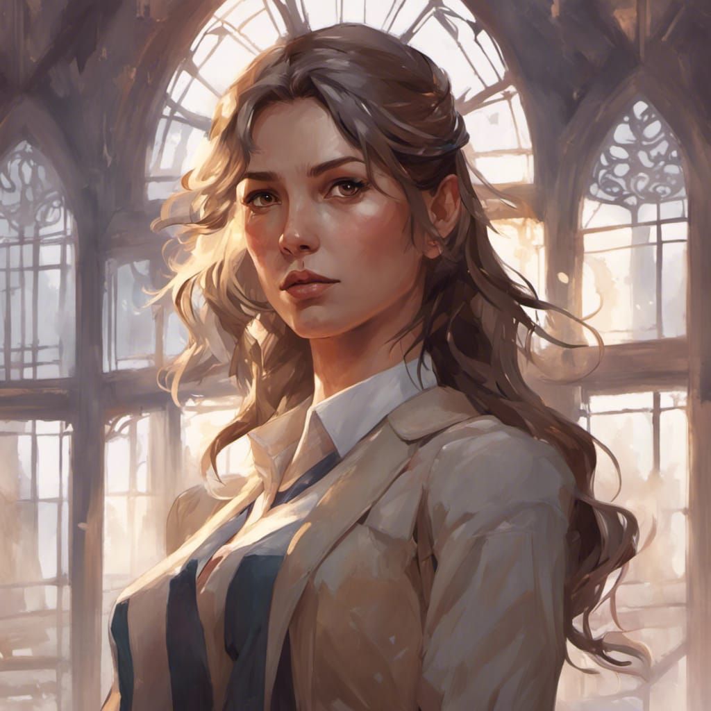 Highschool Girl Bumps Into Teacher Portrait