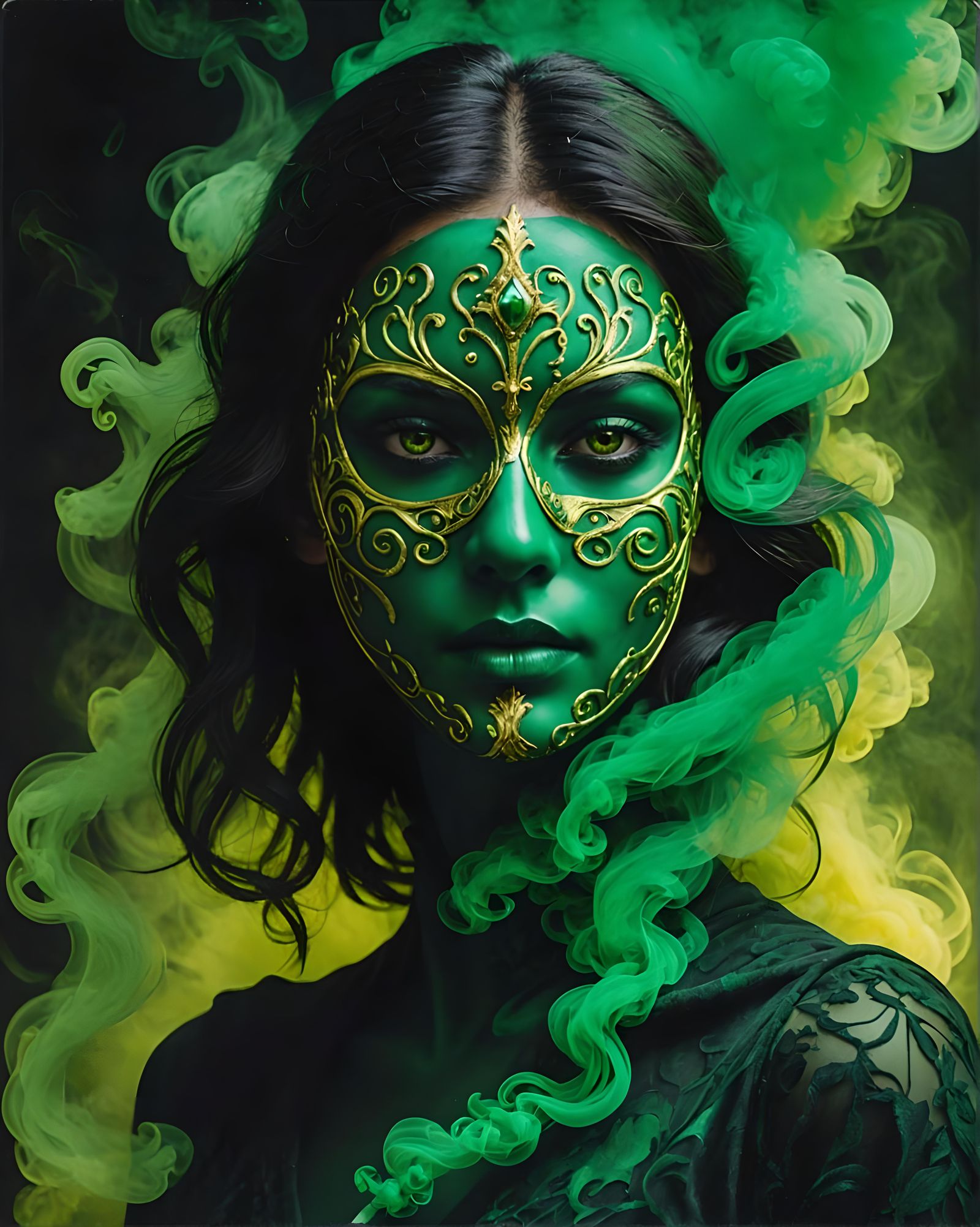 Emerald Smoke Portrait of Jealousy