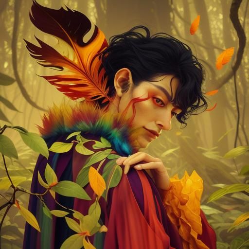 Glowing Tree in Misty Forest: Surrealist Image