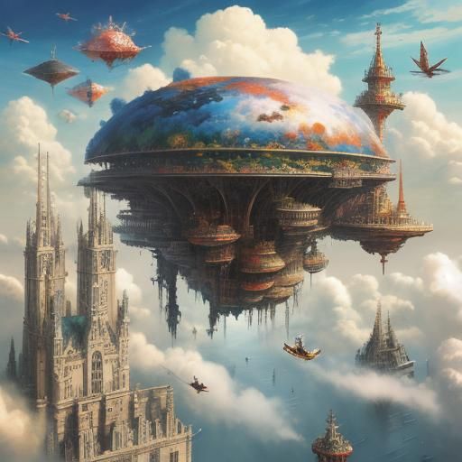 Psychedelic Fractal Oil Painting on Canvas