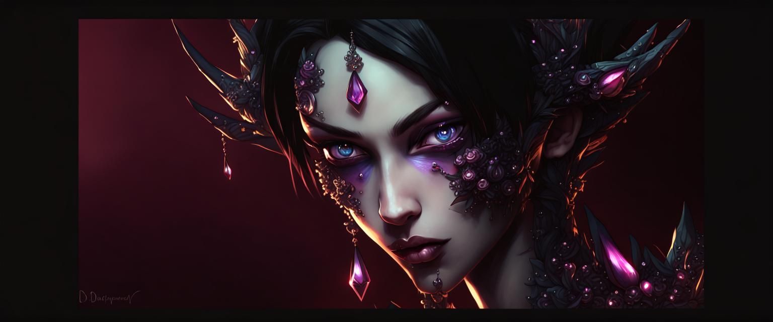 Genderbent Satureya: A Hyperdetailed Digital Art Masterpiece