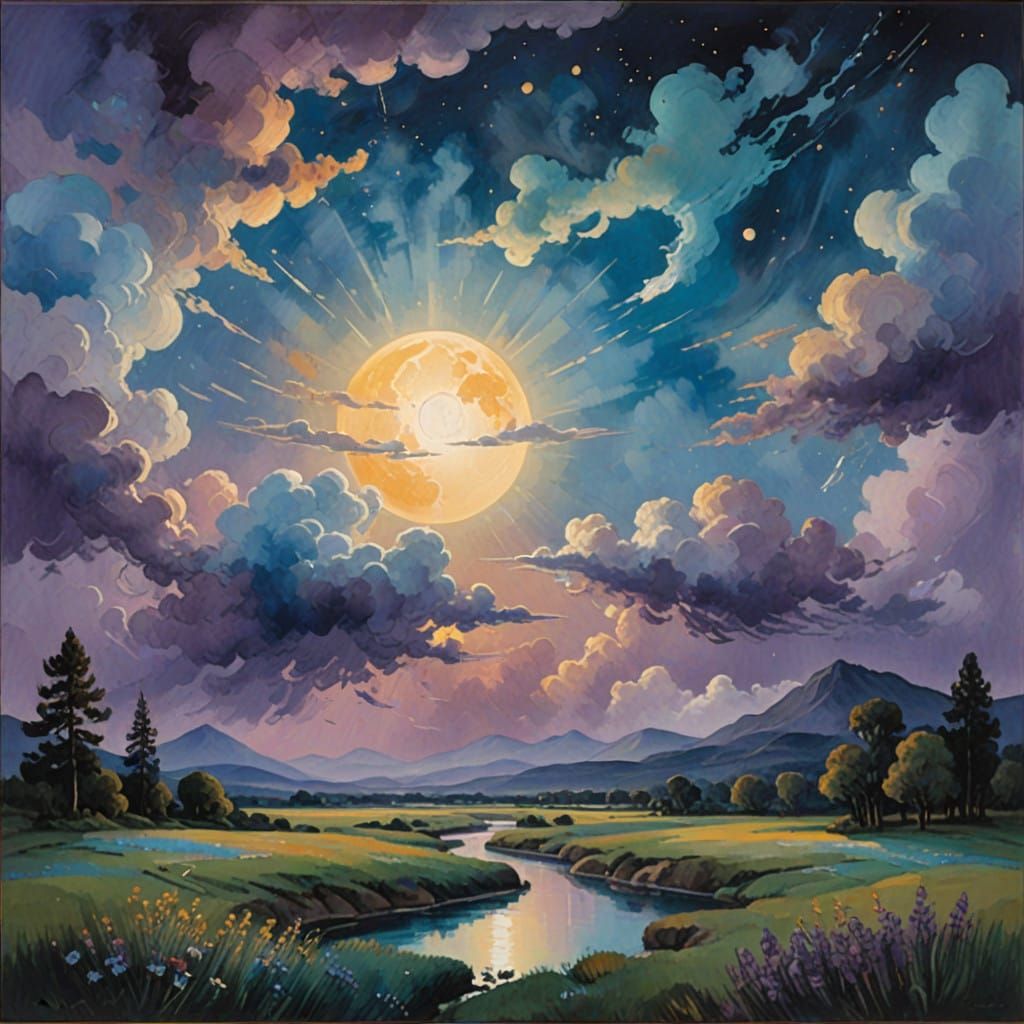 Ethereal Celestial Benediction Over a Serene Earth