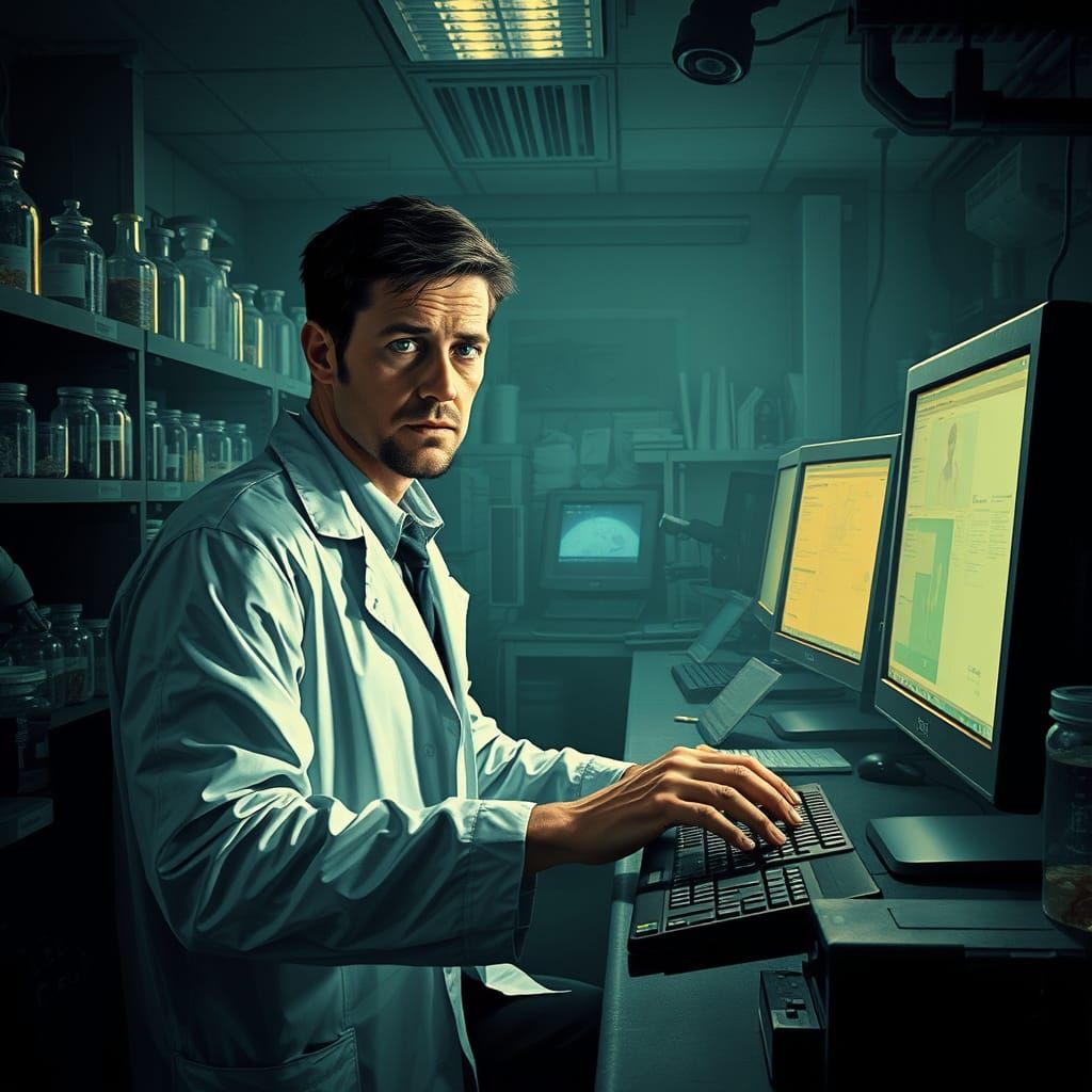 Forensic Scientist in a High-Tech Laboratory