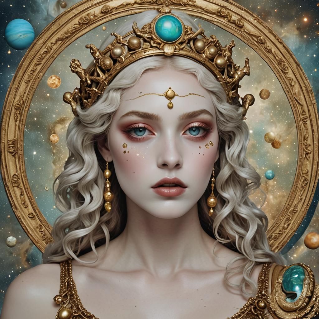 Jupiter and Neptune Evolution: Detailed Matte Painting