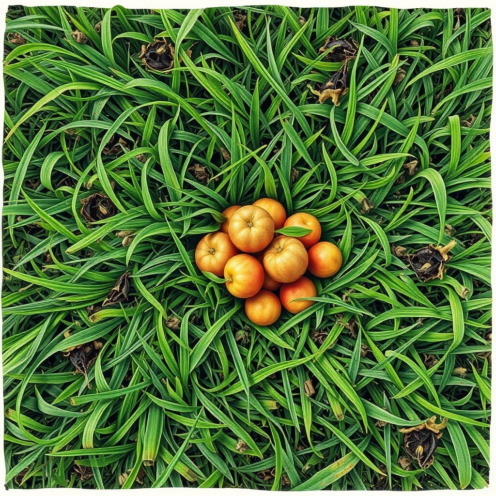 Bird's-Eye Food View: Minimalist Hyperreality Art