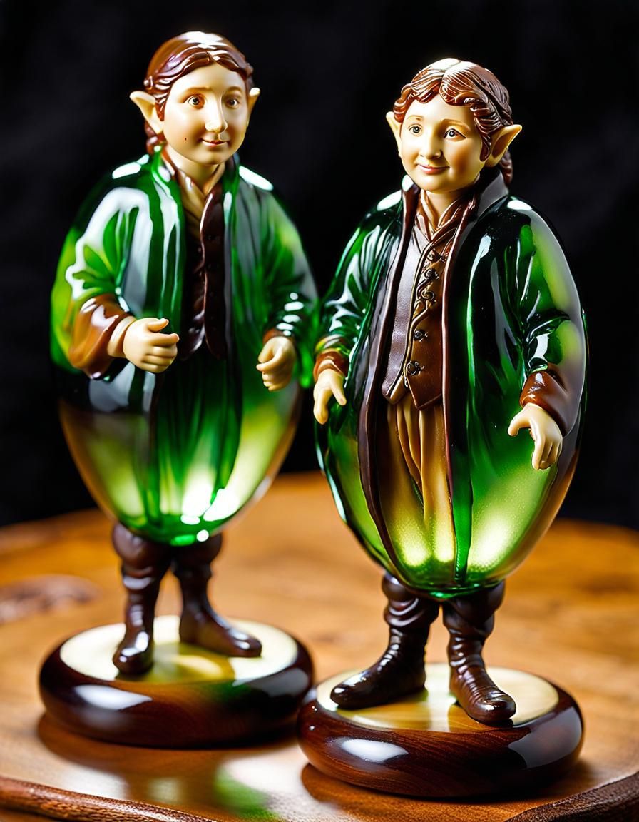 Merry and Pippin Glass Art