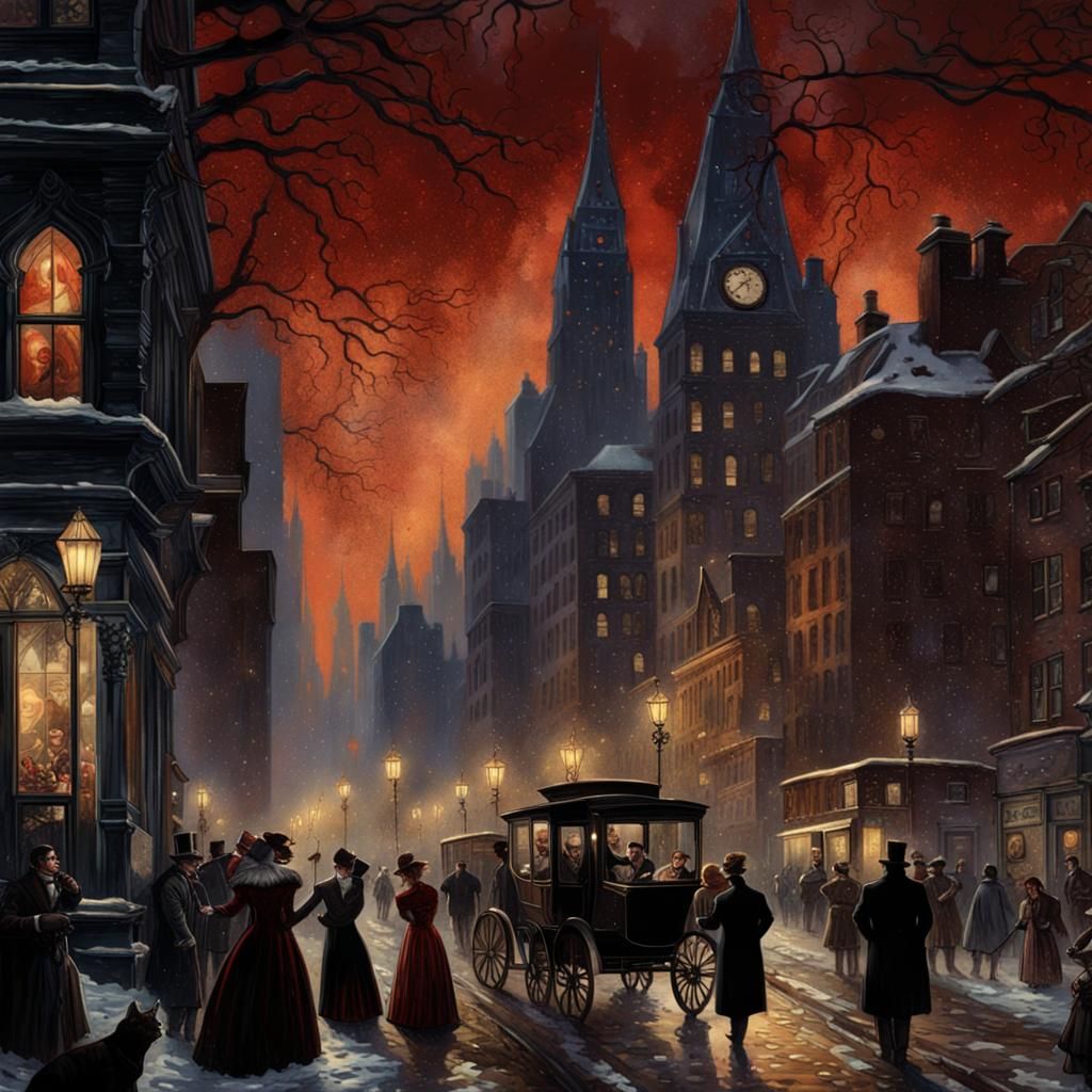 Early 1900's New Year's Eve Street Party