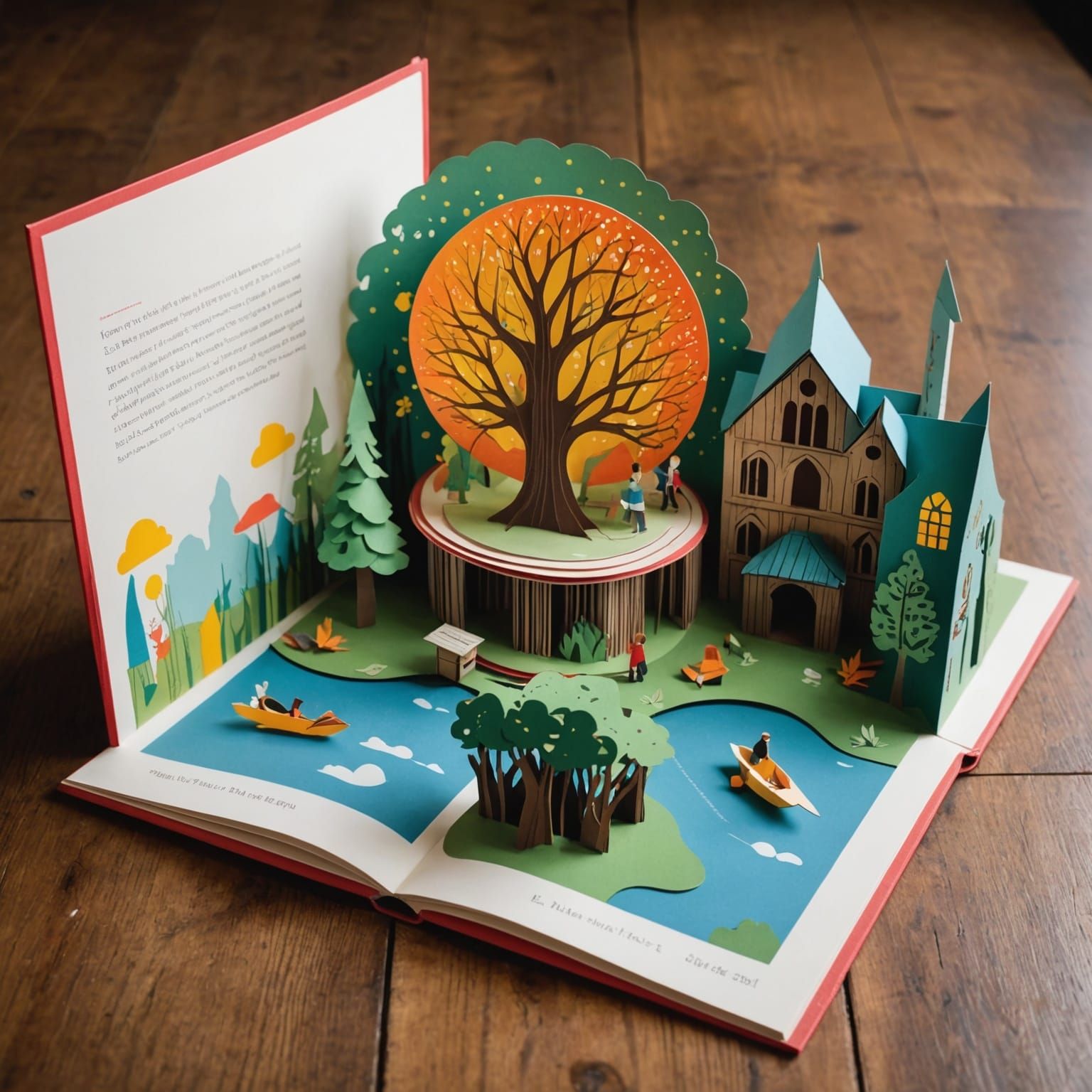 AI Generated Image of Pop-Up Books