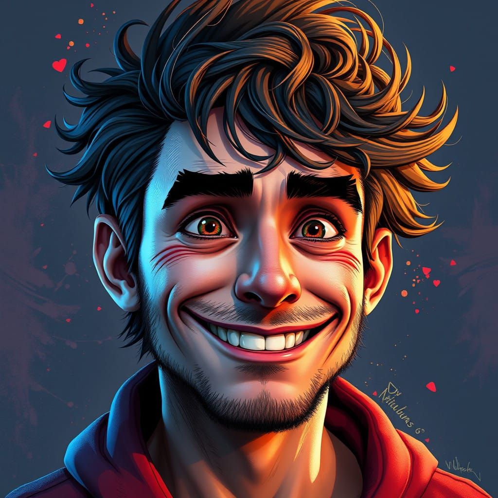 Elegant Male Avatar with a Touch of Whimsy