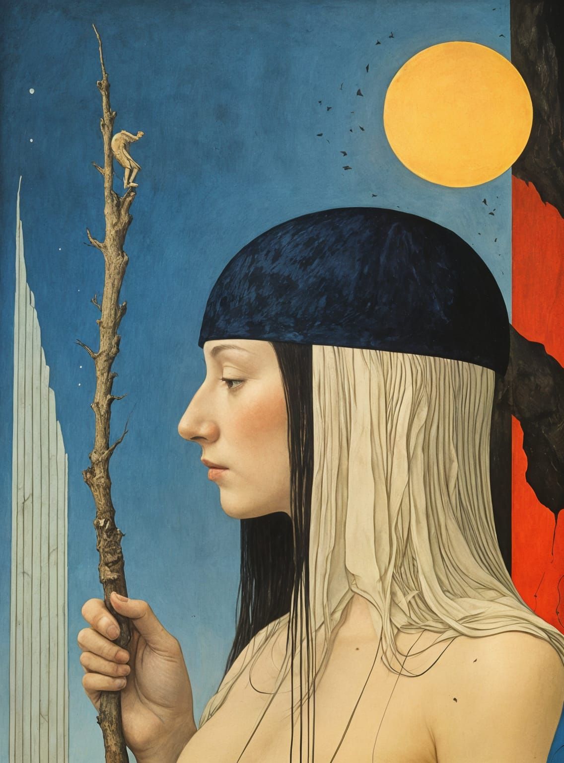 Mysterious Forest Landscape in a Haunting Realist Style