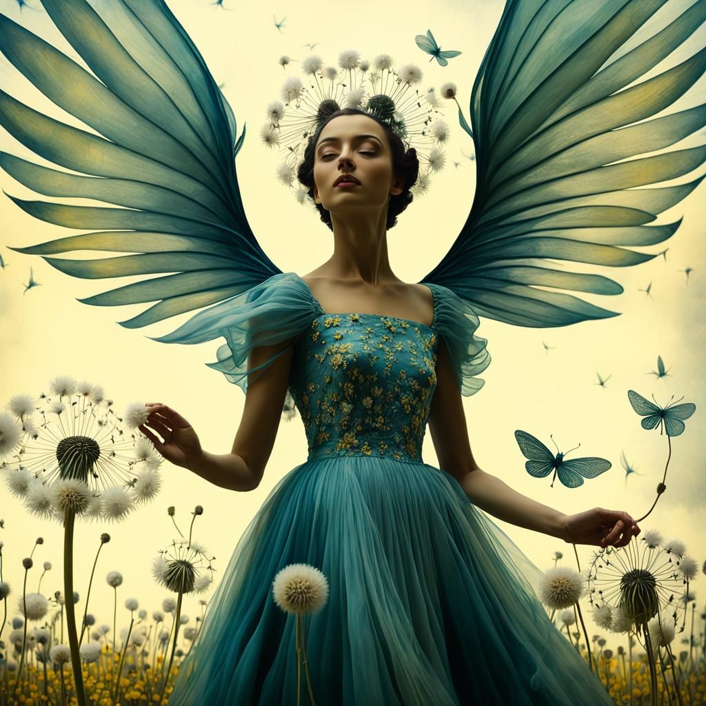 Dreamscape: Winged Fairies in Surrealist Style
