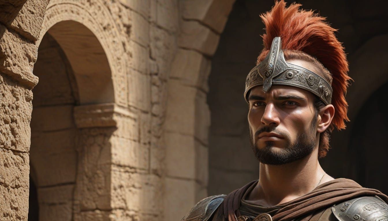 David Confronts Goliath in Ancient Masada Desert