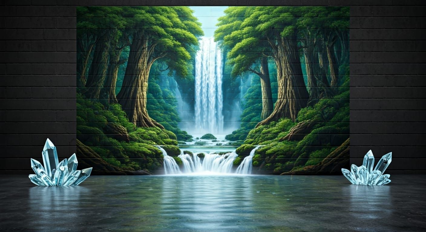 A Graffiti Mural On The Side Of A Building In An Alley (Cont...