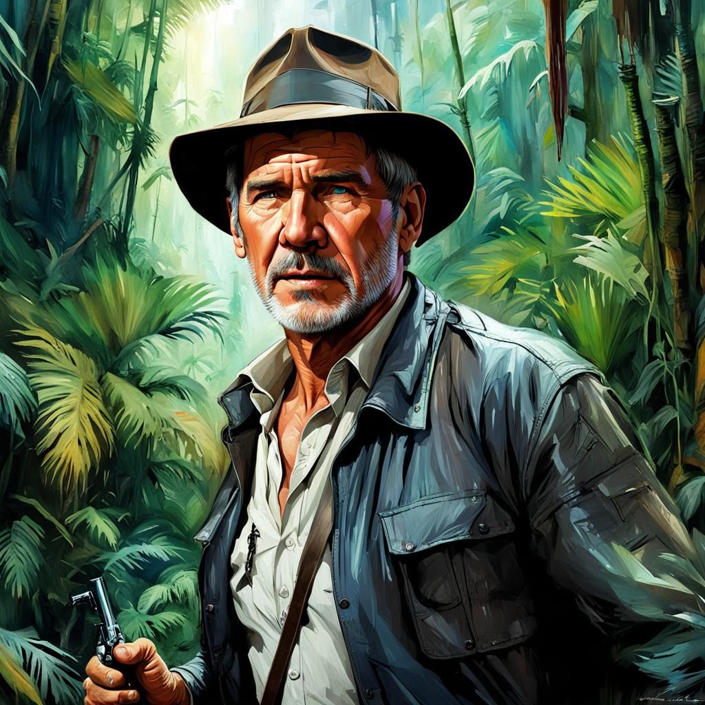 Harrison Ford as Indiana Jones in Hyperrealism