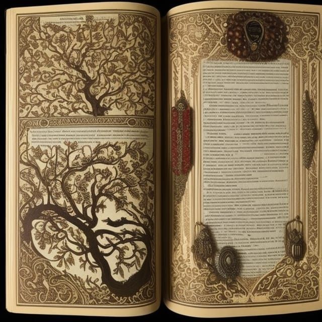 Dark Academia Witchcraft Still Life with Spellbooks