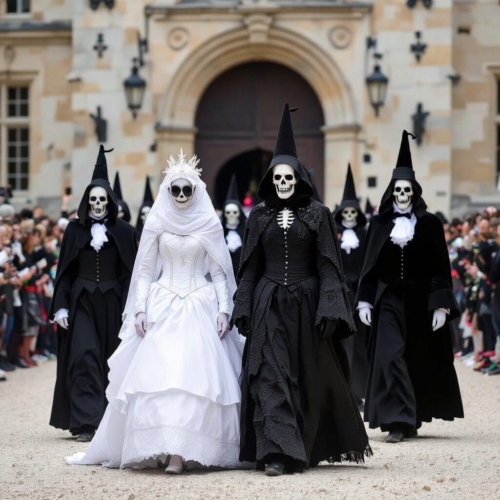 Skull-Masked Figures Return to Spooky Castle Ball