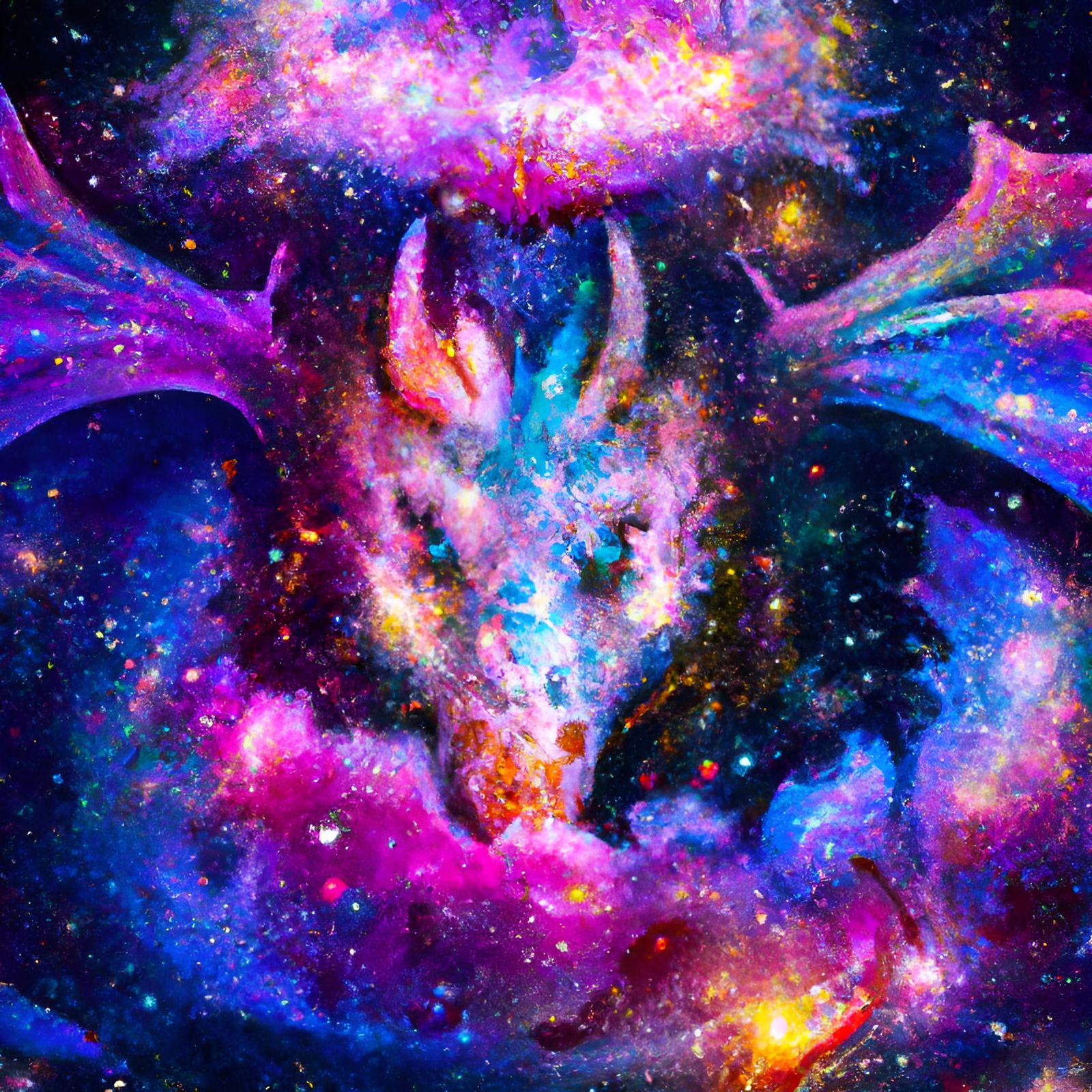 Majestic Dragon King of Galaxies and Stars
