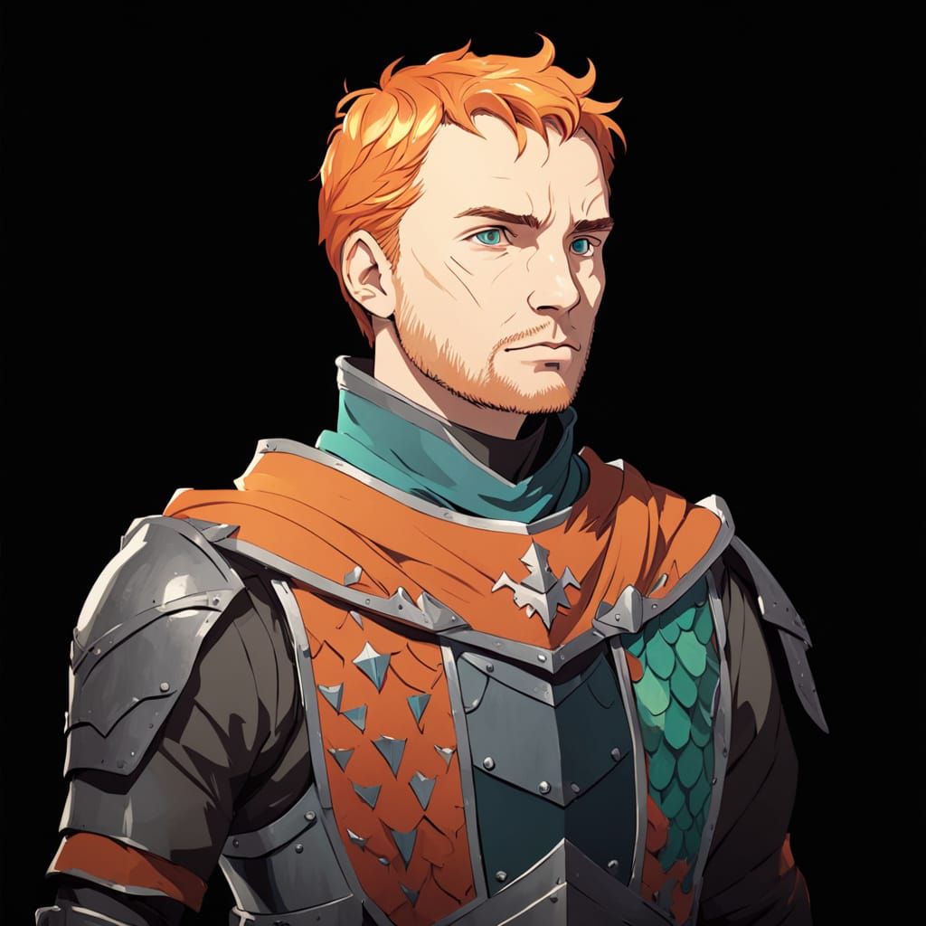 Knight Gilbert Battles Dragon in Fiery Cave