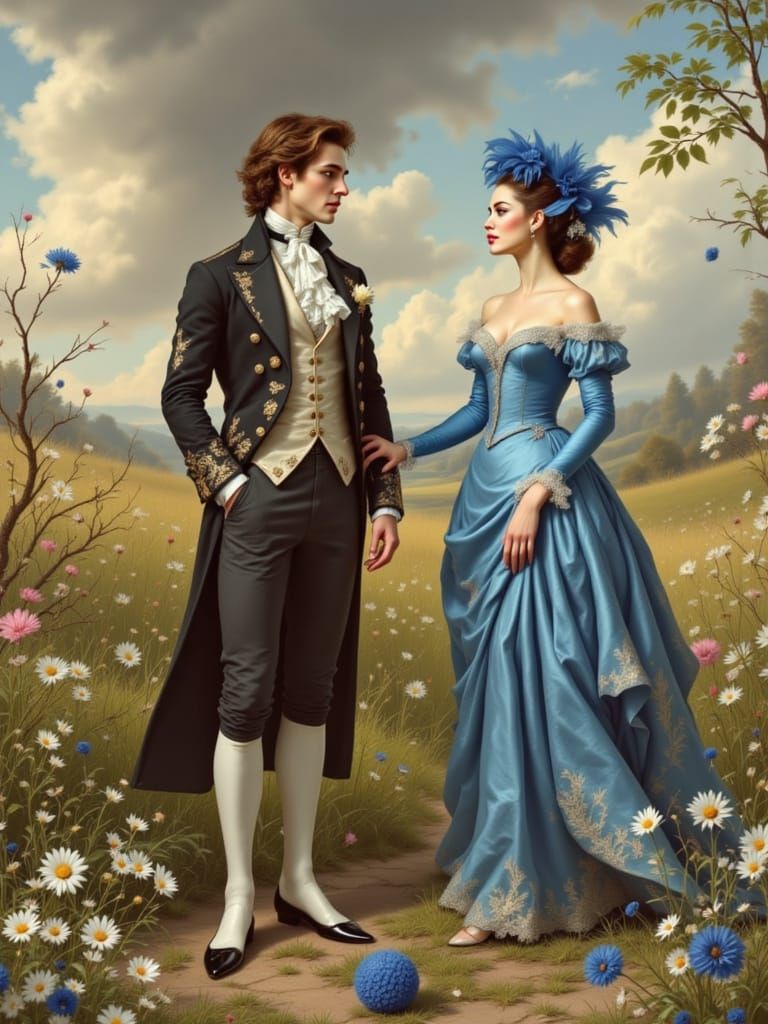 Belle Époque Goddess in Enchanted Springtime Moment