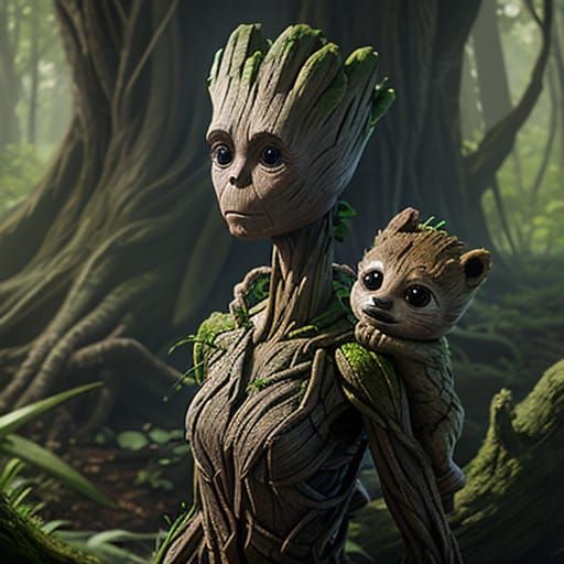 Tree-Like Alien in a Distant Landscape