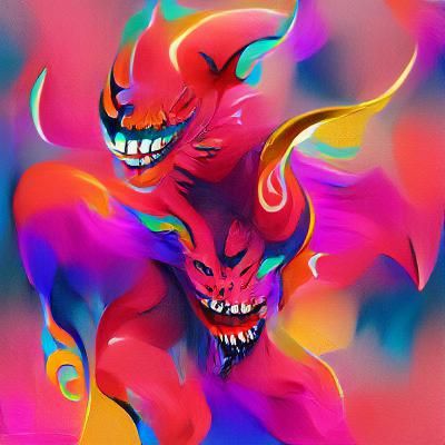 Vibrant Demon Generated by AI