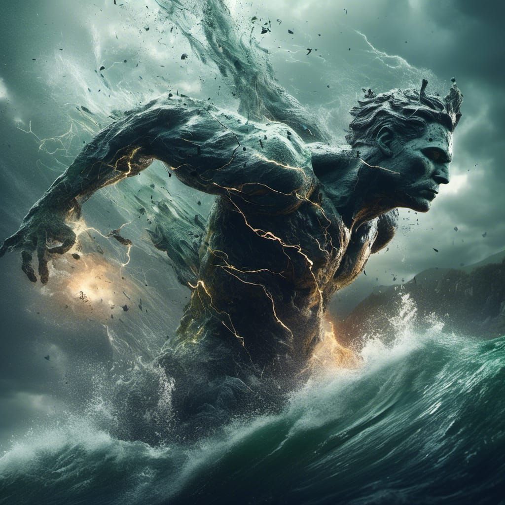 Gods Clash in Stormy, Fantastical Battle