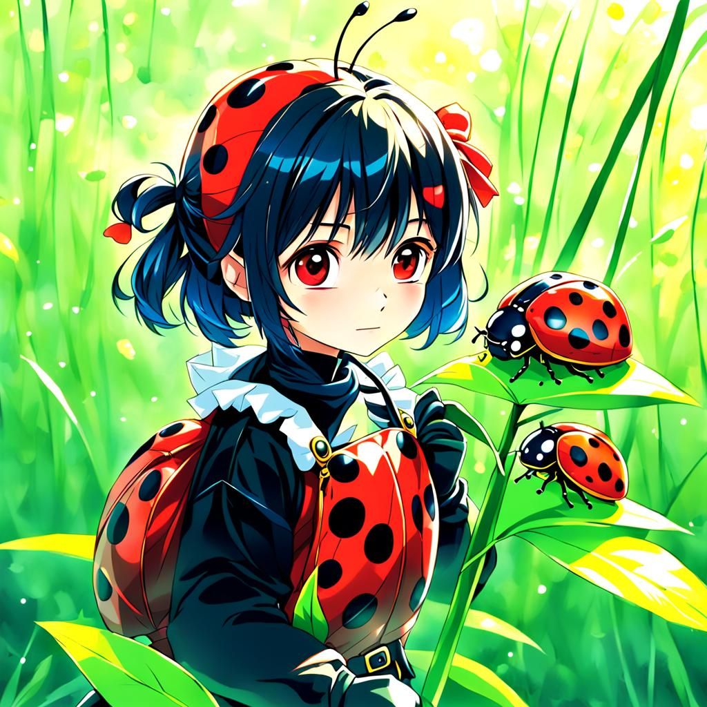 Anime Style Ladybug Illustration