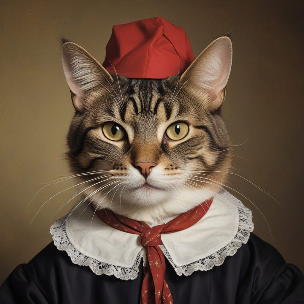 A Merry Cat Inspired by Rothko and Hals