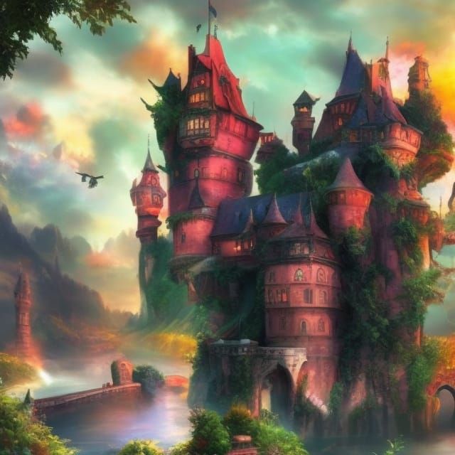 Fantastical Fairytale Castle Concept Art